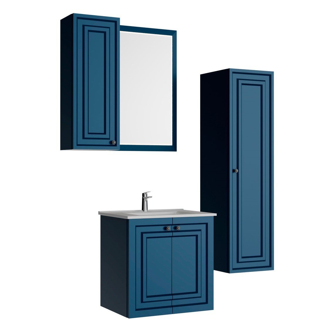 Creavit Kayra 60 cm Banyo Dolabı Safir Mavi