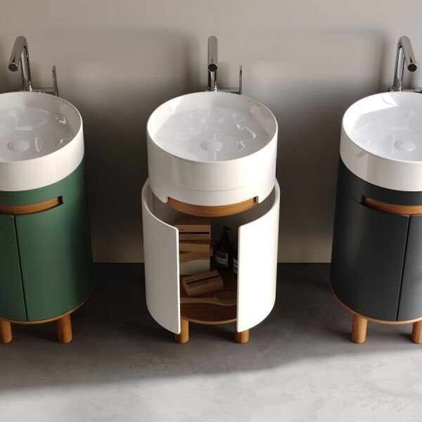 Smart Masal 42 cm Mat Beyaz Banyo Dolabı