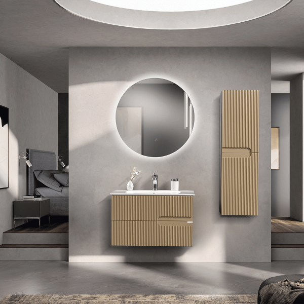Bagnora Allegro 80 cm Mdf Banyo Dolabı Cappucino