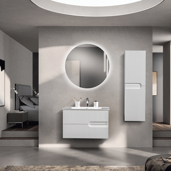 Bagnora Allegro 80 cm Mdf Banyo Dolabı Beyaz