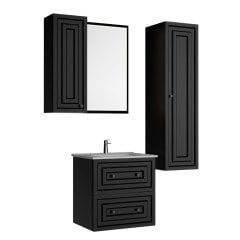 Creavit Kayra 60 cm Çekmeceli Banyo Dolabı Mat Antrasit