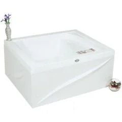 Waterway Tulsa 100*80 ( h43)  Oturmalı Mini Dikdörtgen Küvet