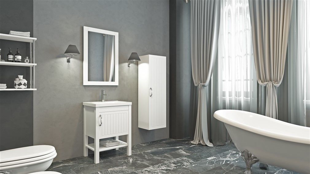 Aquanil Helen 65 cm  Banyo Dolabı Beyaz