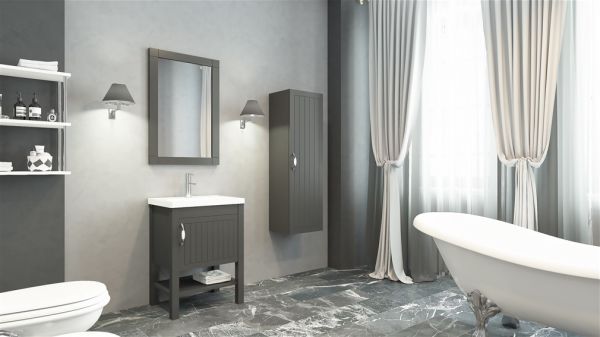 Aquanil Helen 65 cm  Banyo Dolabı Antrasit