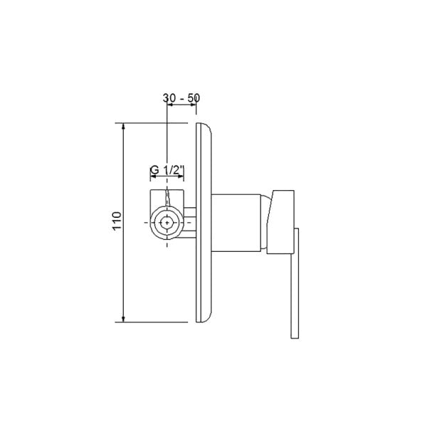 NEWARC Premıum  Ankastre Duş Bataryası