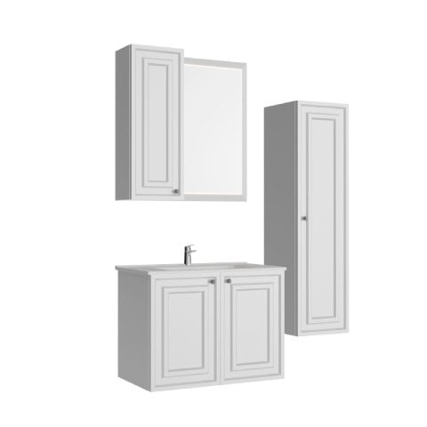 Creavit Kayra 80 cm Banyo Dolabı Mat Beyaz