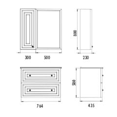 Creavit Kayra 80 cm Çekmeceli Banyo Dolabı Mat Beyaz
