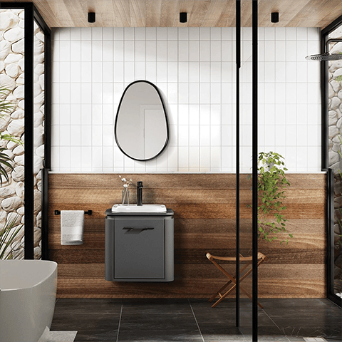 Bagnora Ciero Antrasit 56 cm Mdf Banyo Dolabı