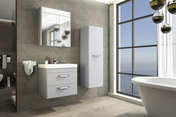 Aquanil Maria 60 cm  Banyo Dolabı Window Gri