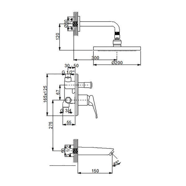 NEWARC Smart  Ankastre Banyo Bataryası Set