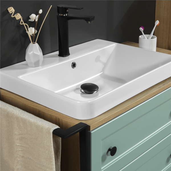 Bagnora Practical Mint Yeşil 96 cm Mdf Banyo Dolabı