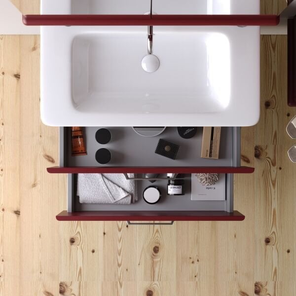 Smart Terra 80 cm Mat Vişne Banyo Dolabı