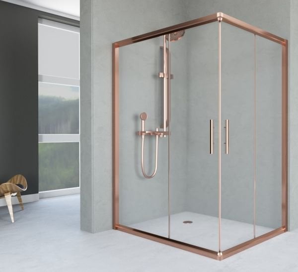 Aquanil Unimar 80x110 Bakır Dikdörtgen Duşakabin 120x80