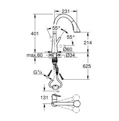 Grohe Zedra Spiralli Eviye Bataryası