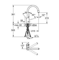 Grohe Concetto Spiralli Eviye Bataryası