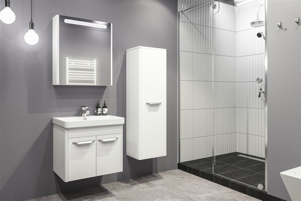 Aquanil Mauna 60 cm  Banyo Dolabı Beyaz