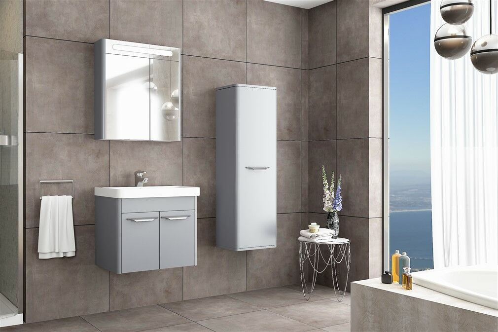 Aquanil Mauna 60 cm  Banyo Dolabı Gri