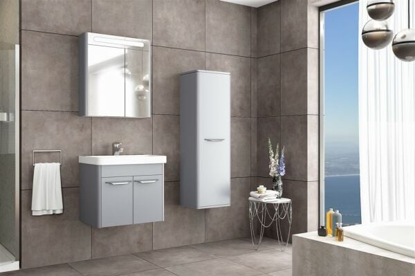 Aquanil Mauna 60 cm  Banyo Dolabı Gri
