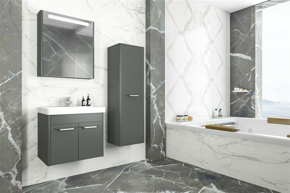 Aquanil Mauna 60 cm  Banyo Dolabı Antrasit