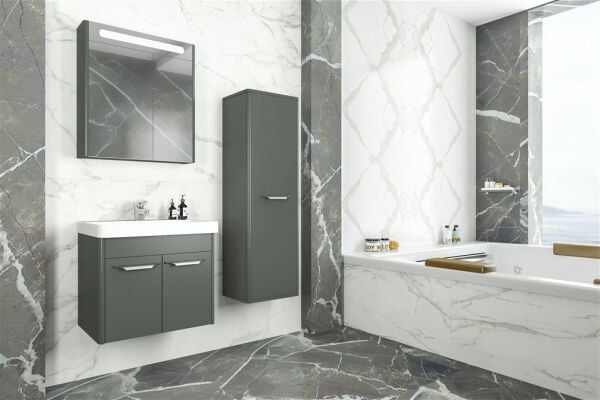 Aquanil Mauna 60 cm  Banyo Dolabı Antrasit