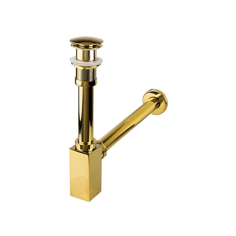 NEWARC Corner Lavabo Sifonu (Altın-Basmalı-Deliksiz)