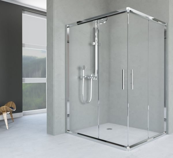 Aquanil Unimar 80x110 Parlak Krom Dikdörtgen Duşakabin 120x80