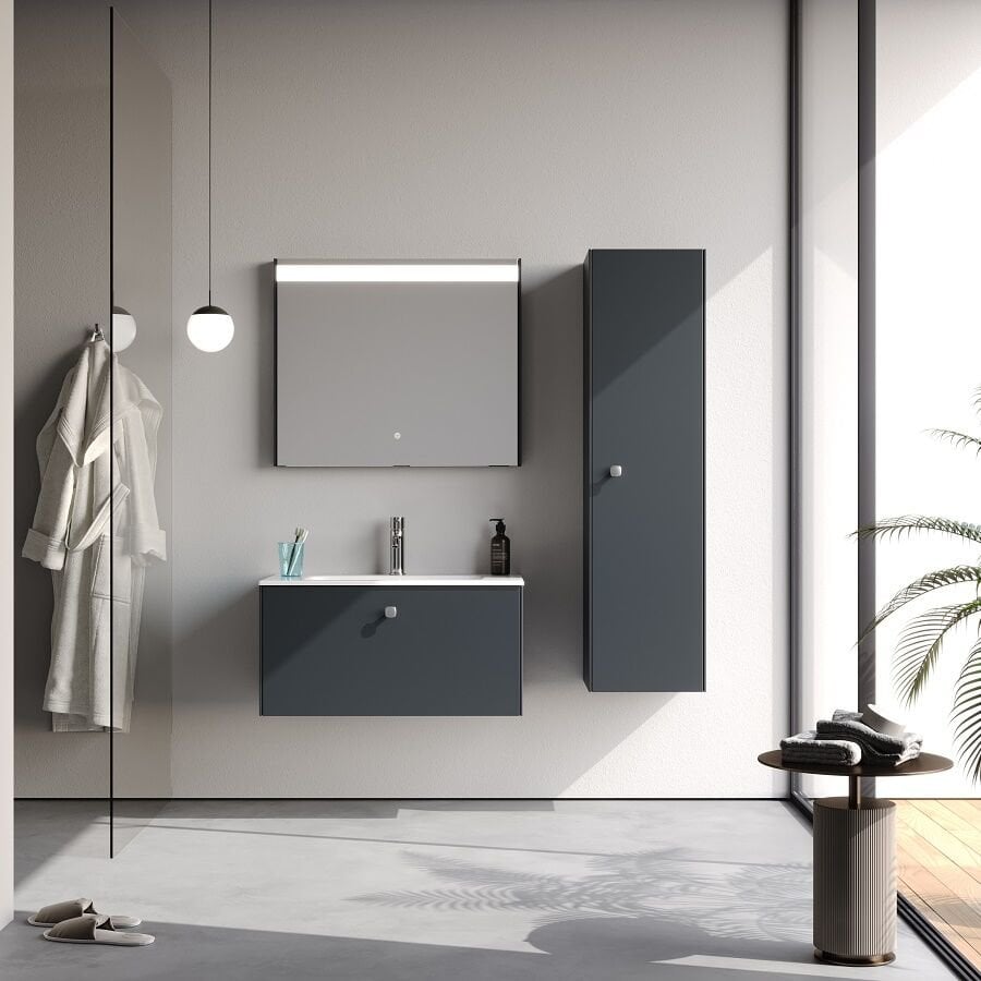 Smart Nova 80 cm Mat Antrasit Banyo Dolabı