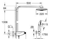 Grohe Rainshower SmartControl 360 DUO Termostatik Duş Bataryalı Duş Sistemi