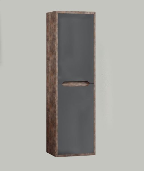 Orka Lago 85 cm Kahve Taş/Antrasit Banyo Dolabı
