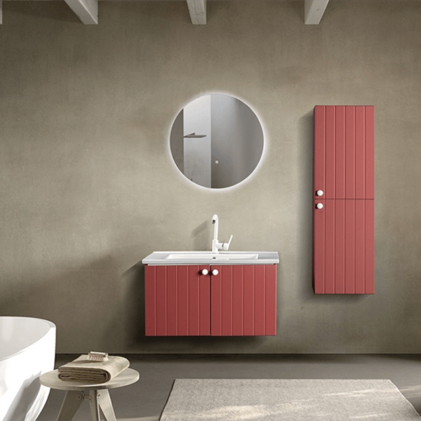 D Line 100 cm Pembe Banyo Dolabı
