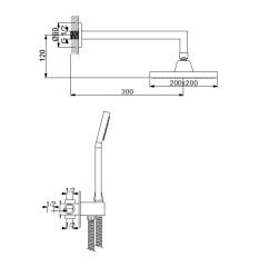 Newarc Silver Ankastre Banyo Seti Altın