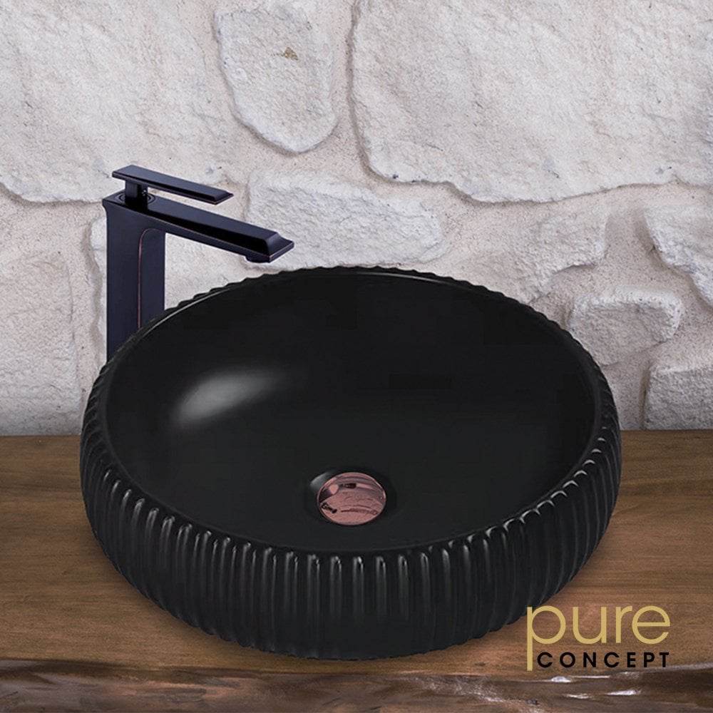 Pure MB-157 Çanak Lavabo Siyah 40 cm