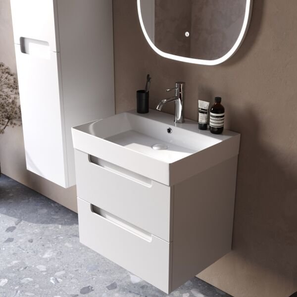 Smart Maddox 60 cm Mat Beyaz Banyo Dolabı
