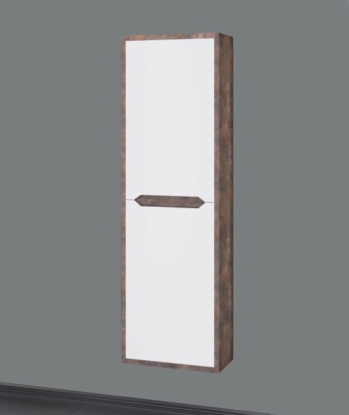 Orka Lago 75 cm Kahve Taş/Beyaz Banyo Dolabı