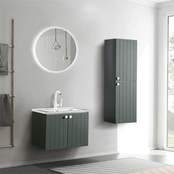 D Line 65 cm Haki Banyo Dolabı