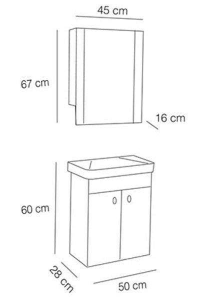 Fym Moddi Banyo Dolabı 50 Cm