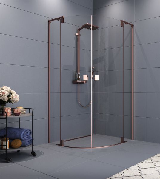 Aquanil Raum 120x120 Oval Bakır Duşakabin