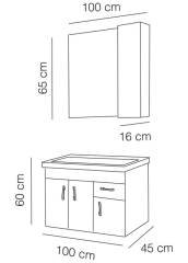 Fym Eymir Banyo Dolabı 100 Cm