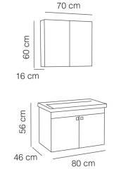 Fym Varna Banyo Dolabı 80 Cm