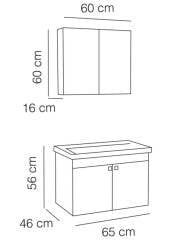 Fym Polka Banyo Dolabı 65 Cm