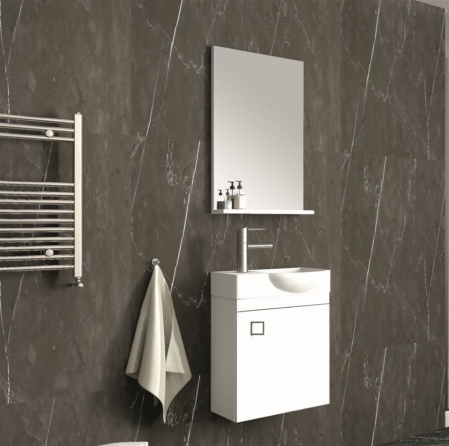 Aquanil Mini 45 cm Beyaz Banyo Dolabı