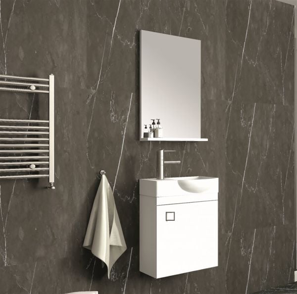 Aquanil Mini 45 cm Beyaz Banyo Dolabı
