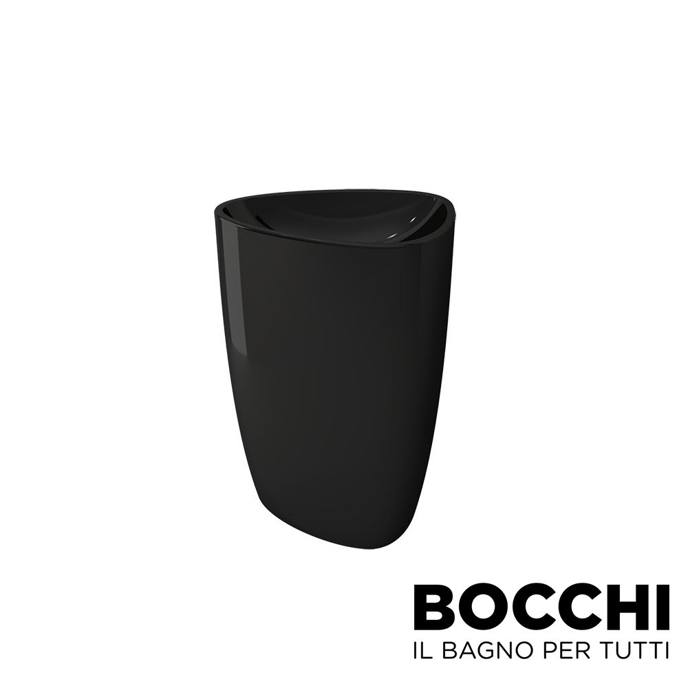 BOCCHI Etna Monoblok Lavabo, Parlak Siyah