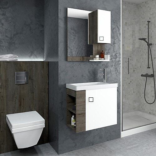 Aquanil Poly 60 cm Beyaz-İrony Banyo Dolabı