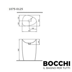 BOCCHI Etna Monoblok Lavabo, Mat Kahve