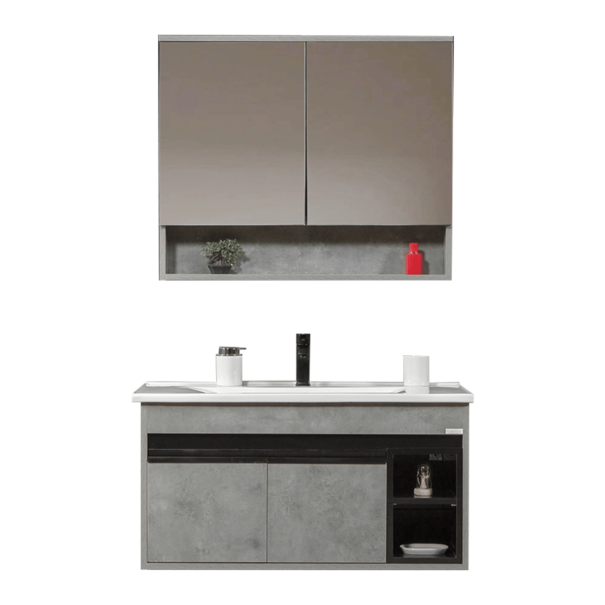 Bagnora Salice 85 cm Beton Banyo Dolabı