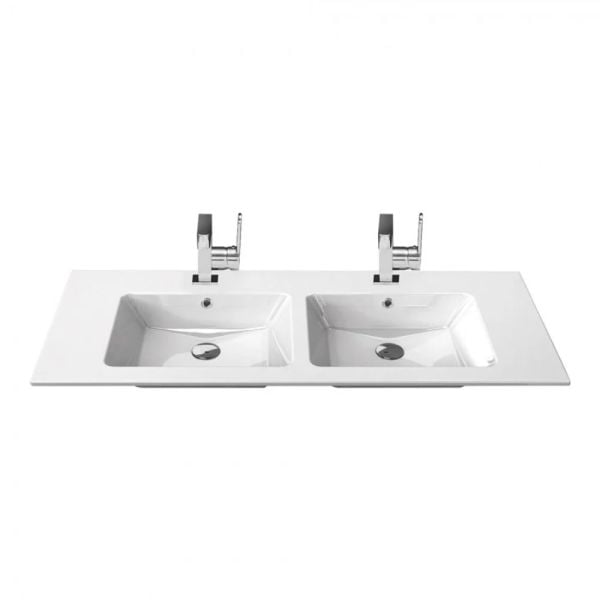 Turkuaz ibiza  Etajerli Lavabo 121 cm  Çift Hazneli