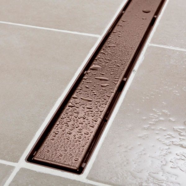 Sukar Line 6 60 cm Plain Izgaralı Bronz Duş Kanalı