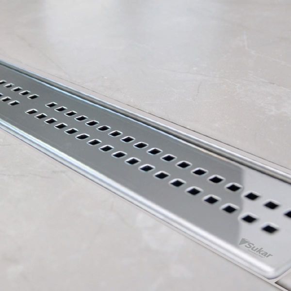 Sukar Line 6 40 cm Cube Izgaralı Krom Duş Kanalı