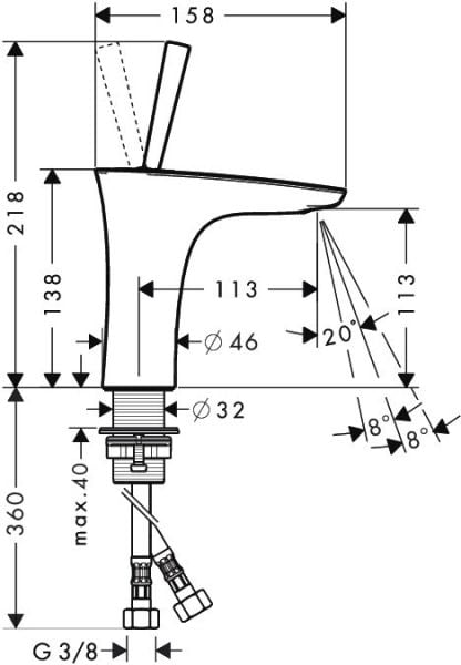 Hansgrohe PuraVida Lavabo Bataryası
